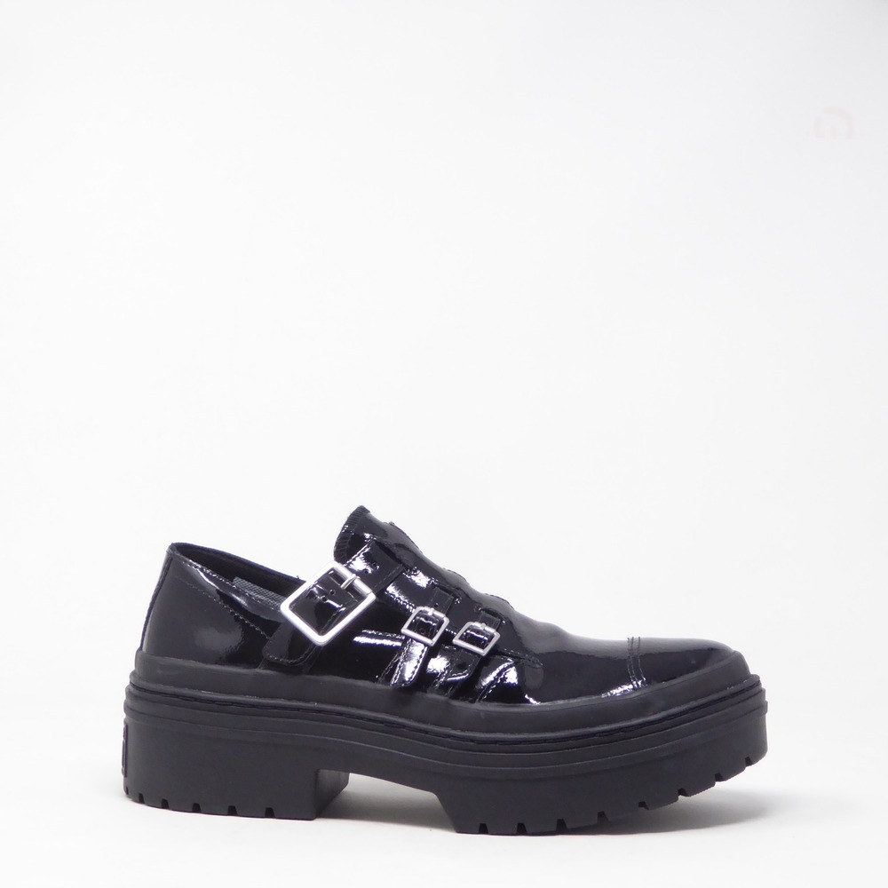 Converse Womens All Star Lugged Mary Jane Black Patent Leather 10.5